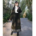 Load image into Gallery viewer, [Ancient Monster House---Four Wise Songs Series] ★Chinese style happi coat★ Chinese elements, Chinese clothing, long length, loose, black, black, original
