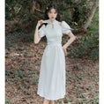 Load image into Gallery viewer, [Agoya Yui Series]★Chinese style dress★ Improved Chinese dress 2 colors Chinese clothing XS SML XL Black White
