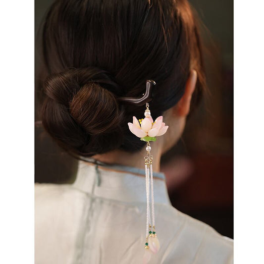 [Ma series]★China style hair ornament★1 hairpin 2color ladies accessories lotus fringe improves temperament