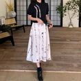 Load image into Gallery viewer, [DONGXIAOJIE series]★China style dress★ Letter pattern ribbon summer clothes fake layered large size slimming
