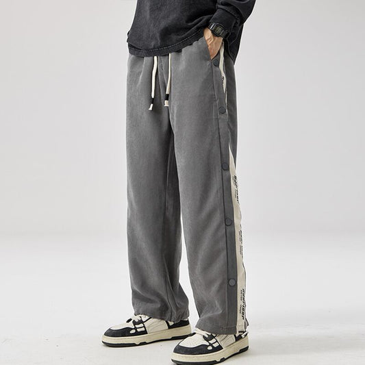 [Escaped Earth Series] ★Casual Pants★ 2color Bottoms Trousers Men's Unisex Men's Vertical Stripes Sports Style Simple