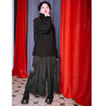 Load image into Gallery viewer, [Kokaisha---Gold Series] ★China style tops★ Sweater Thick and warm High neck Black Black
