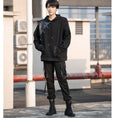 Load image into Gallery viewer, [Kyodo Series]★China style hoodie★ Tops Unisex Men's Switching Black Black Original
