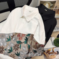 Load image into Gallery viewer, [High Series] ★Chinese-style shirt★ 2 colors, black or white, short sleeves, summer, embroidery, floral pattern, unisex, large size
