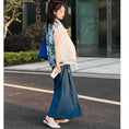 Load image into Gallery viewer, [Haruyama Mokugo Series] ★Chinese style pants★ Improved Chinese clothing, plain, everyday wear, Chinese clothing, blue, blue, easy to match
