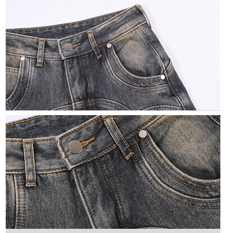 [Kokaisha --- Ming Pai Toy House Series] ★Denim pants★ Fleece lining, thick bottoms, pants, stylish, easy to match