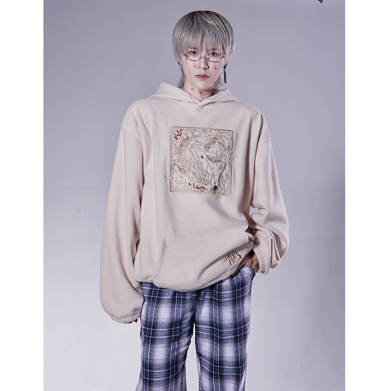 [Qingtang---Longteng Series] ★China style hoodie★ 2color embroidery Chinese clothing, thick, warm, unisex, men's, easy to match