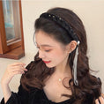 Load image into Gallery viewer, [Rainou Series] ★Headband★ 2color Hair Ornament Accessory Velvet Black Black Asymmetrical Fringe
