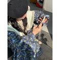 Load image into Gallery viewer, [LLJ Series]★One piece★ Floral pattern dress, long length, cute collar, switching blue, blue, stylish
