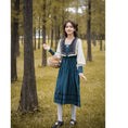 Load image into Gallery viewer, [Shokensho Series] ★Long dress★ JK style sailor uniform color scheme cute Lolita clothes retro blue blue
