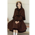 Load image into Gallery viewer, [Shokensho Series]★Setup★ 2-piece set JK style dress + cloak date retro SML XL cute
