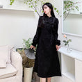 Load image into Gallery viewer, [Dong Xiaojie Series] ★Chinese style dress★ Large size Chinese clothing Black Black Cute Improved cheongsam dress
