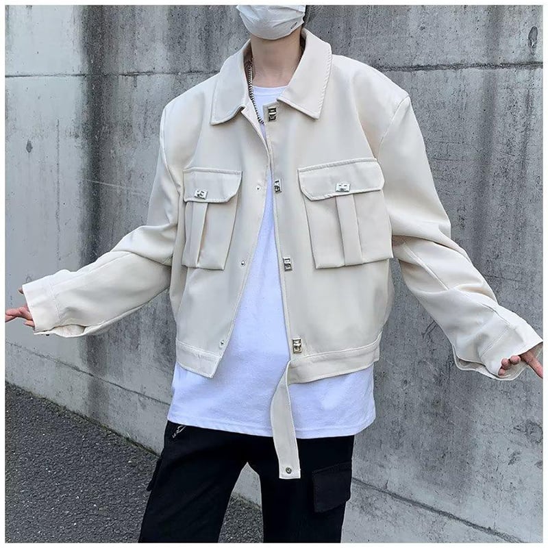 [Han Rishin Series] ★Jacket★ 2color Outerwear Unisex Men's Casual Easy to Match Short Length