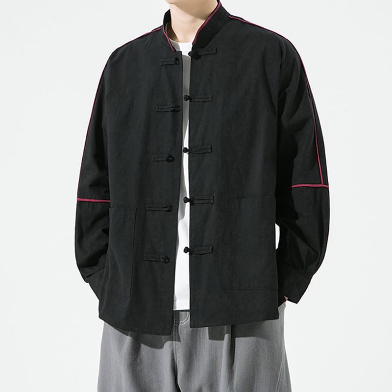 [Small trouble series]★China style jacket★ 3color outerwear unisex men's large size black gray white