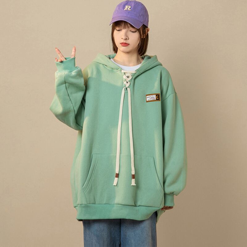 [SENSU Series]★Parker★ Tops 3color Unisex Men's Simple Long Sleeve Green Beige Navy