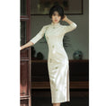 Load image into Gallery viewer, [Milading Series] ★Cheongsam dress★ Chinese style dress lace 3/4 sleeve slit elegant cute white white
