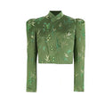 Load image into Gallery viewer, [Big Blue Dragon Series]★China style outerwear★ Tops Shirt Bamboo Green Green Mini Length Chinese Clothes Improves Temperament
