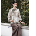 Load image into Gallery viewer, [Mingsho Series]★China style tops★ Shirt Improves temperament Improved Tang suit Loose print Retro Summer clothes
