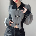 Load image into Gallery viewer, [JIGUJIGU series]★Tops★ Color scheme: Large size, short length, design, cute, gray
