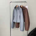 Load image into Gallery viewer, [Tenkawa Series] ★Outer★ 2color Jacket Short Length Simple Easy to Match Blue Coffee Color
