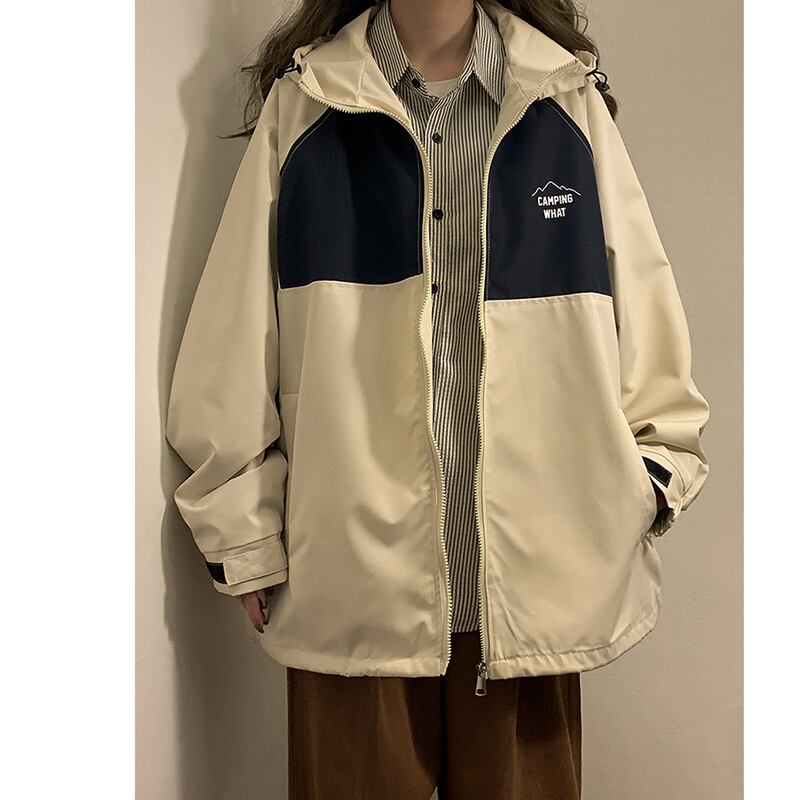 [SENSU Series]★Jacket★ 3color outerwear unisex men's color scheme beige green navy casual