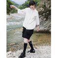 Load image into Gallery viewer, [Daiseiryusu Series] ★Shorts★ Short pants, pants, bottoms, cotton, easy to match, with design, black
