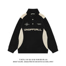 [UATONLINE Series] ★Tops★ 2color Embroidery Alphabet Unisex Men's Black Apricot