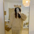 Load image into Gallery viewer, [Insufficient Moe Series]★Pajamas★ 3color Setup Bear Room Wear Loungewear Brown Purple Light Brown
