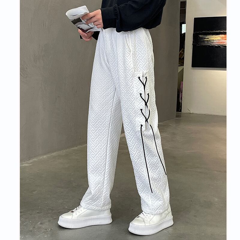 [WENYI Series]★Casual Pants★ 2color Bottoms Pants Unisex Men's Black White