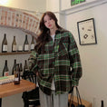 Load image into Gallery viewer, [XIAOXINJIA Series]★Outerwear★ Shirt Jacket Unisex Men's Checkered Pattern Casual Green Green
