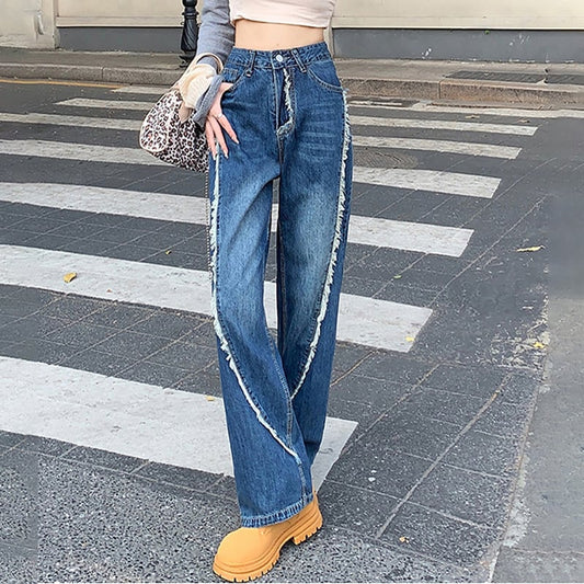 [CHUNUO series]★Pants★ Casual pants Denim pants Blue Blue Large size Slimming Fashionable