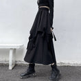 Load image into Gallery viewer, [Miyakoya Series]★Skirt★ Bottoms Irregular Asymmetrical Unique Harajuku style Easy to match Slimming Elastic waist Black Black
