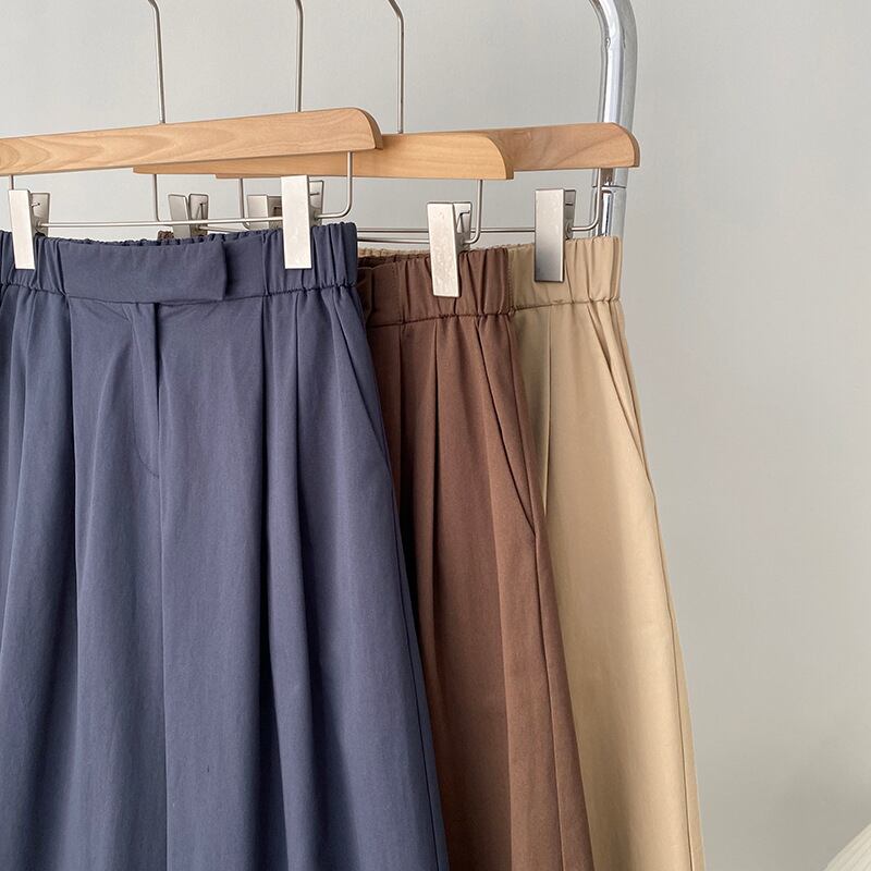 [Tenkawa Series] ★Casual Pants★ 3color Pants Bottoms Plain Simple Easy to Match Coffee Color Khaki Brown Navy