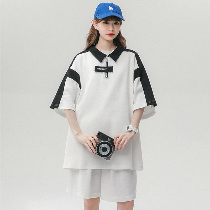 [YOUHAN Series]★Setup★ 3color POLO shirt + shorts, unisex, men's short sleeve, 2-piece set, summer clothes, color scheme