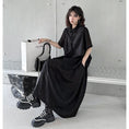 Load image into Gallery viewer, [YIDAO Series]★Setup★ 2-piece set, top and bottom set, black, slimming, fashion, loose
