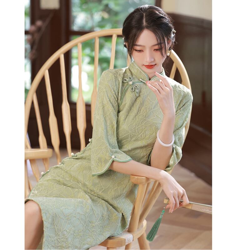 [RUYUN Series]★China Dress★ 2color Chinese Style Dress Party Wedding Green White