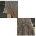 Load image into Gallery viewer, [Nan Kemu Series] ★One Piece★ Short Sleeve Dress Plaid Dress Ladies Retro SML
