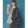 Load image into Gallery viewer, [CHAOMEICHEN series]★Jacket★ 3color outerwear stadium jacket unisex men's plaid color scheme
