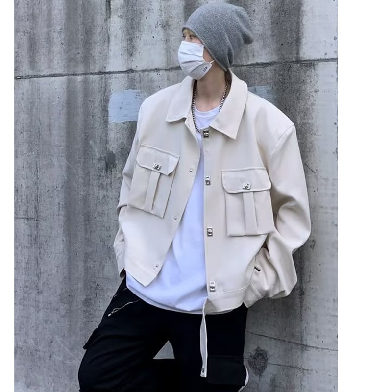 [Han Rishin Series] ★Jacket★ 2color Outerwear Unisex Men's Casual Easy to Match Short Length