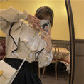 Load image into Gallery viewer, [KEKE series] ★Tops★ 2-color blouse shirt with design, cute, beige, black, easy to match
