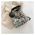 Load image into Gallery viewer, [Mokujin series] ★Shoulder bag★ Shoulder bag, handheld, large capacity, retro, cute, date, improves temperament, print
