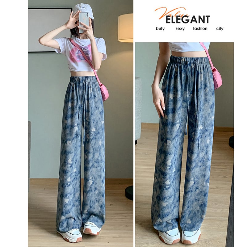 [FENGLIN Series] ★Casual Pants★ Bottoms Trousers Cool Blue Blue Slimming Hat Summer Clothes