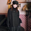 Load image into Gallery viewer, [Kokaisha---Gold Series] ★China style tops★ Sweater Thick and warm High neck Black Black
