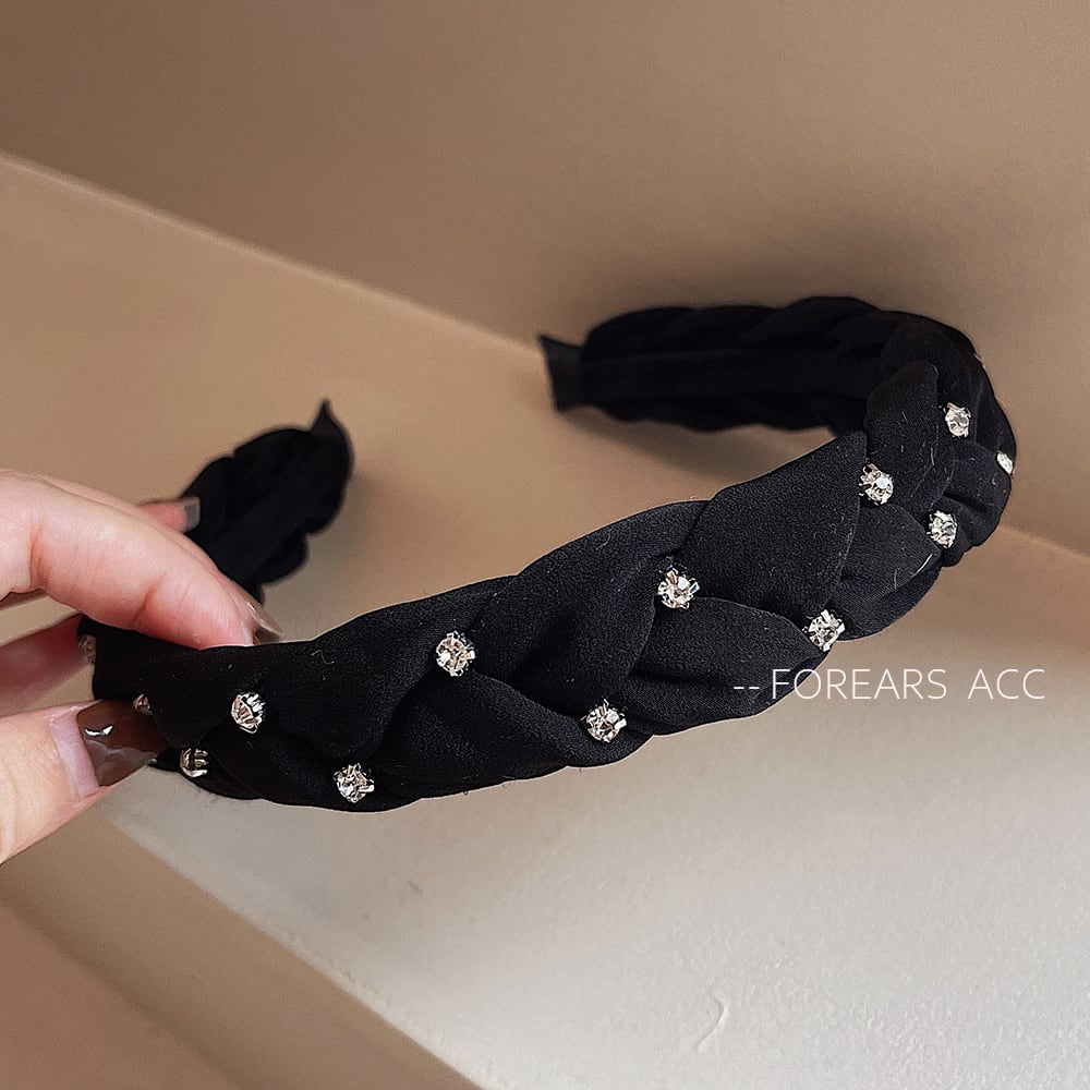 [FOREARS Series] ★Headband★ Hair Ornament Ladies Accessory Chamois Leather Carpet Simple Black Black