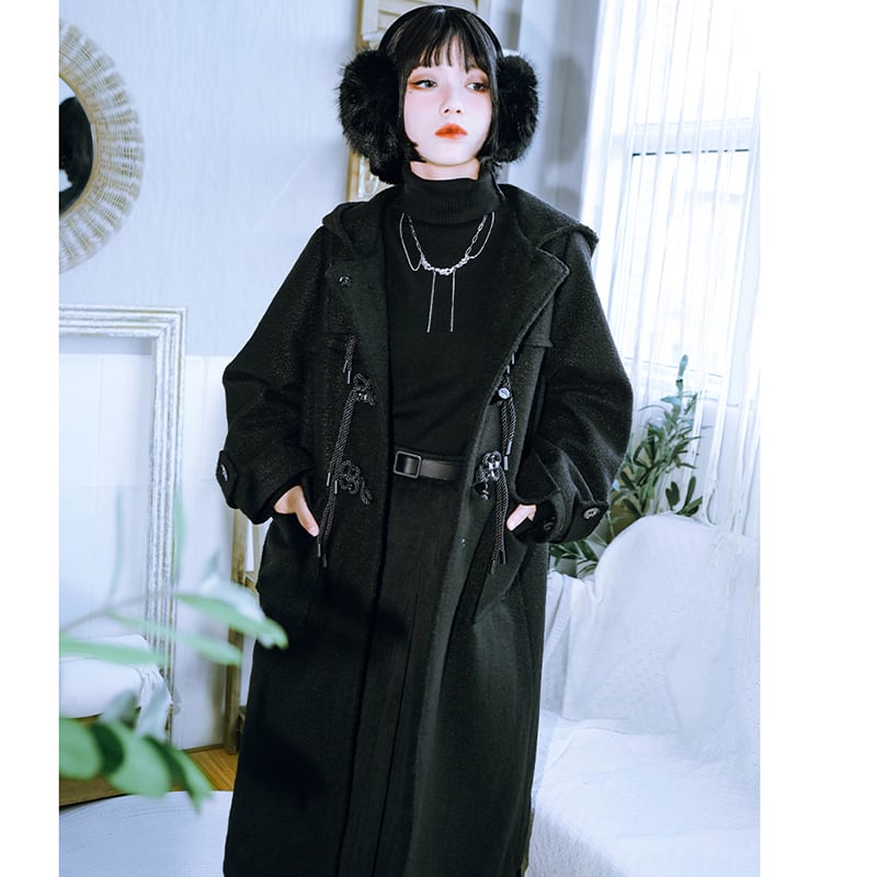 [Kokaisha---Shizuki Series] ★China style coat★ Lasha Quilted Thick Warm Winter Clothes Long Coat