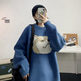 Load image into Gallery viewer, [Emeisa Series] ★Sweater★ 3color Knit Tops Unisex Men's Dog Animal Black Gray Blue
