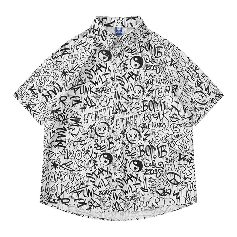 [TRAVEL ISSUANCE Series]★Shirt★ Hawaii Aloha Shirt Unisex Men's Short Sleeve Shirt Unique