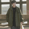 Load image into Gallery viewer, [BIGEMAN Series]★Jacket★ 2color Unisex Men's Large Size Green Black Simple
