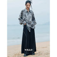 Load image into Gallery viewer, [Big Blue Dragon Series] ★China style shirt★ Tops Satin original letter pattern Easy to match long sleeve shirt
