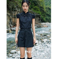 Load image into Gallery viewer, [Daiseiryusu Series] ★Shorts★ Shorts Bottoms Simple Black Easy to match with high look
